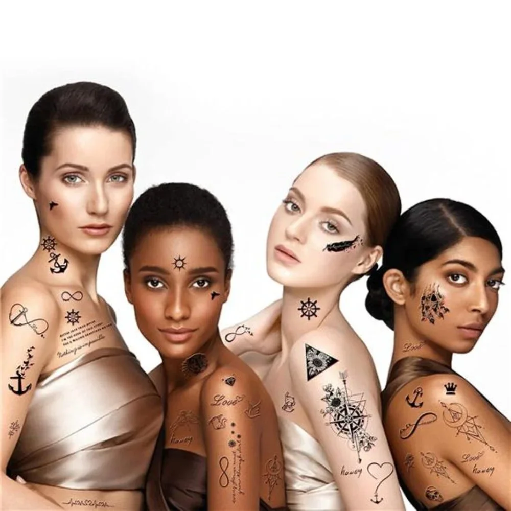 60 Sheets Small Temporary Tattoos, Fake Tattoos for Adults and kids, Celestial